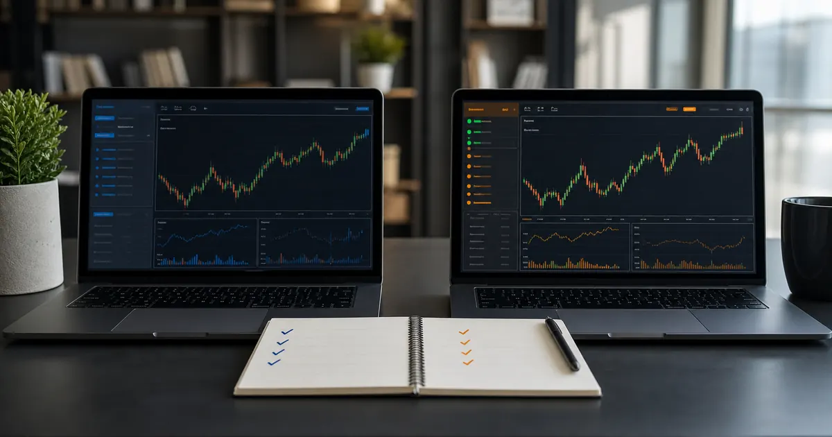 Quotex demo account versus real account trading workflow comparison